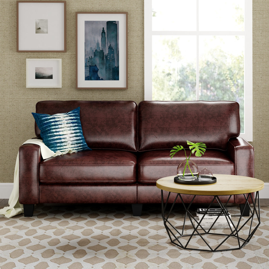 Serta Palisades Upholstered Tool-Free Assembly Square Arm 73" Sofa Serta