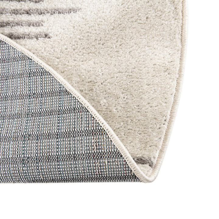 Cohutta Geometric Grey and Ivory Area Rug The Twillery Co.® Rug Size: Round 3'3"
