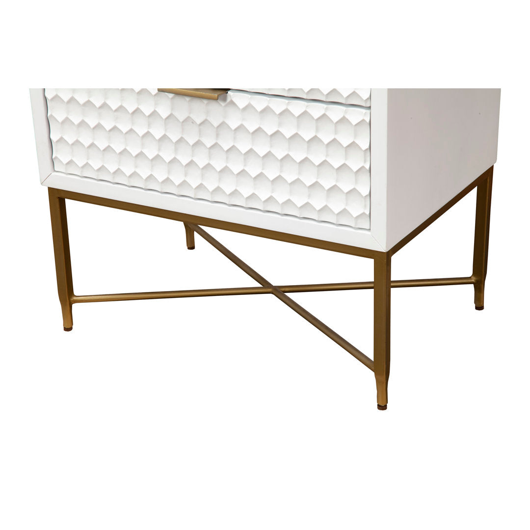 Capra 2 - Drawer Nightstand AllModern Color: White