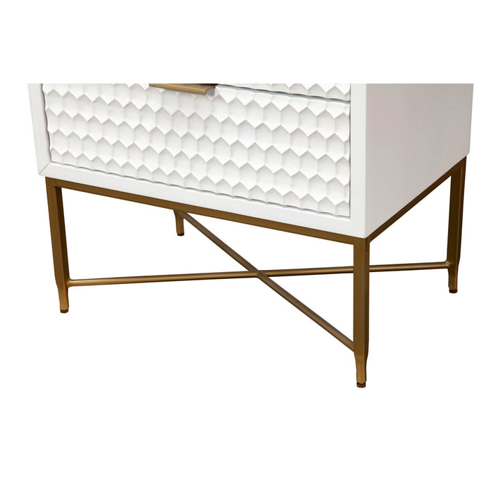 Capra 2 - Drawer Nightstand AllModern Color: White