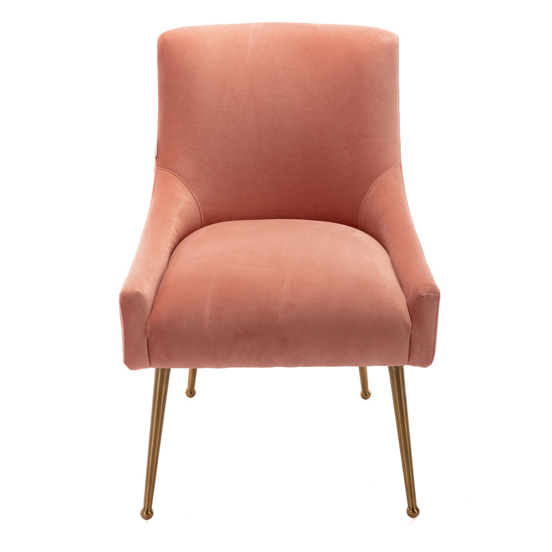 Surles Velvet Side Chair Everly Quinn Upholstery Color: Pink