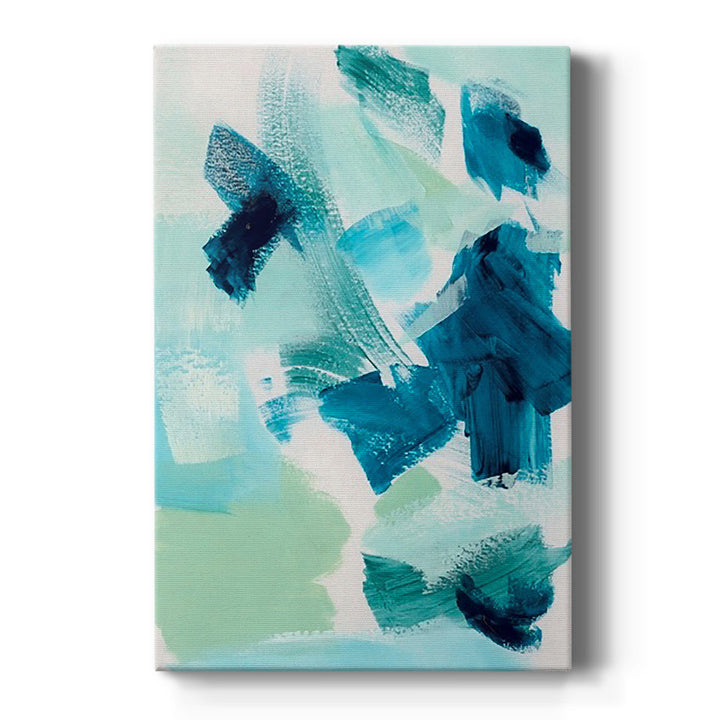 Teal Composition II - Wrapped Canvas Print Ivy Bronx Size: 27" H x 18" W x 1" D