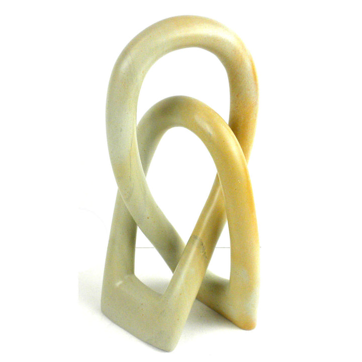 Jeffords Natural Soapstone Lovers Knot Sculpture Ivy Bronx Size: 8" H x 4" W x 3" D Finish: Natural