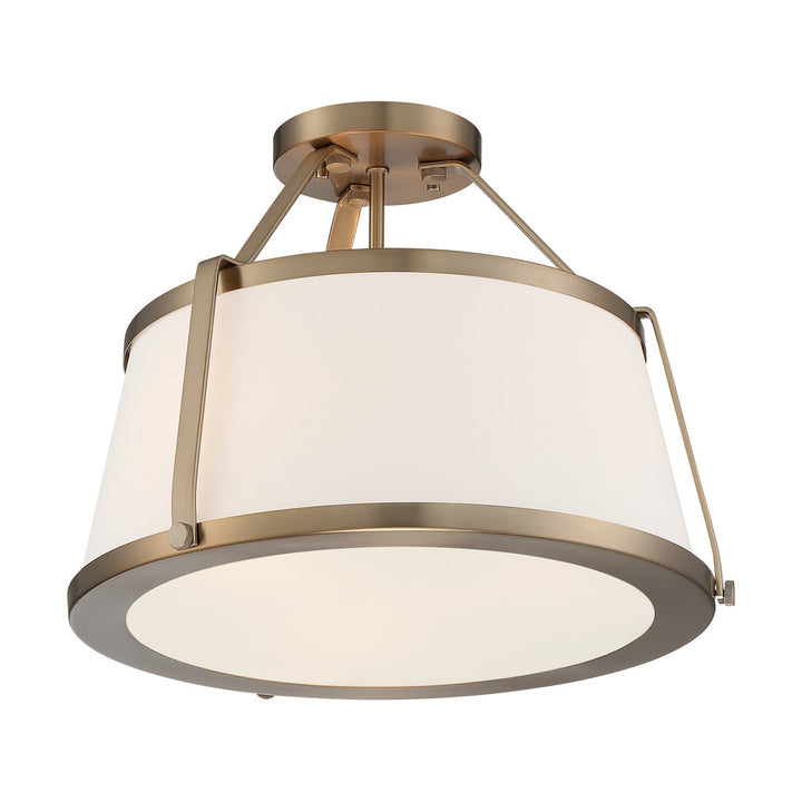 Vonnie 3 -Light 15.5" Semi Flush Mount Joss & Main Fixture Finish: Burnished Brass