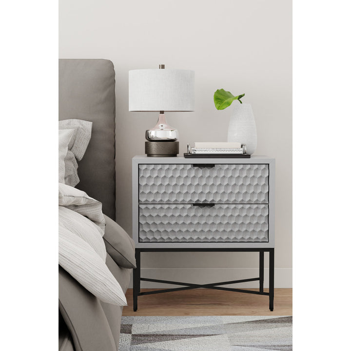 Capra 2 - Drawer Nightstand AllModern Color: Sky Gray