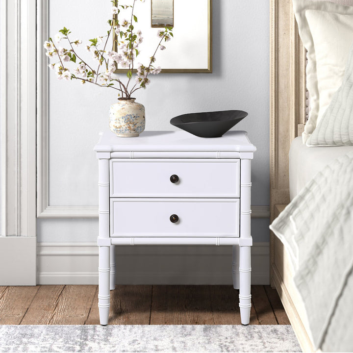 Peggy 2-Drawer Nightstand Three Posts™ Color: White