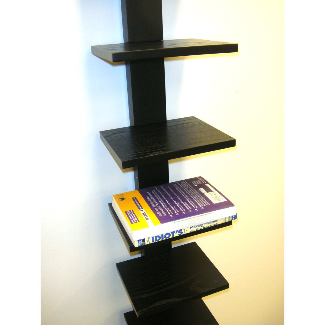 Waverley 67" H x 15" W Ladder Bookcase Latitude Run® Color: Black