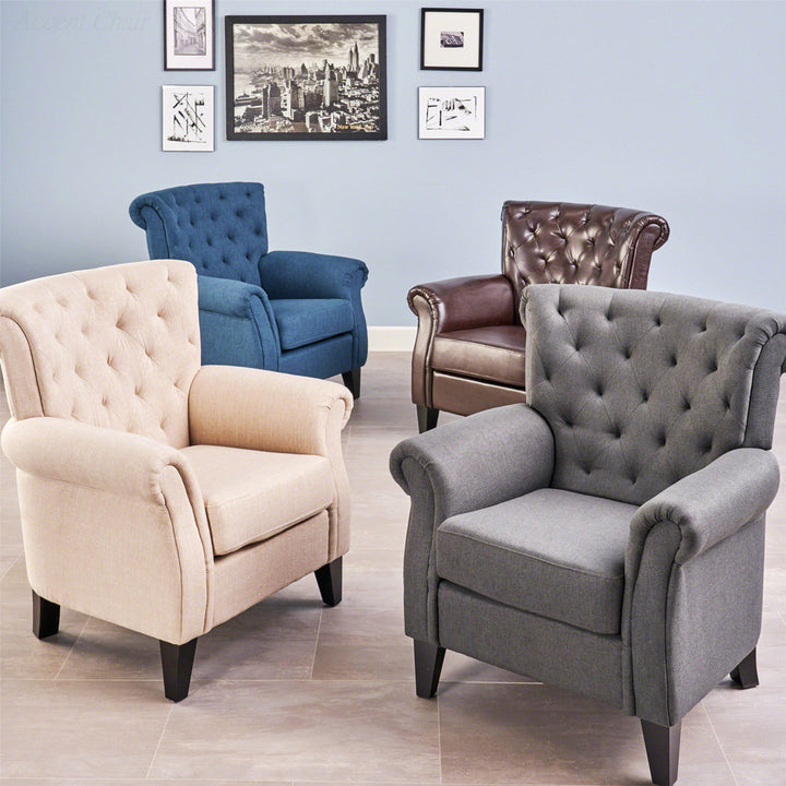 Losoto 91.44cm Wide Tufted Polyester Armchair Alcott Hill® Fabric: Light Beige Fabric