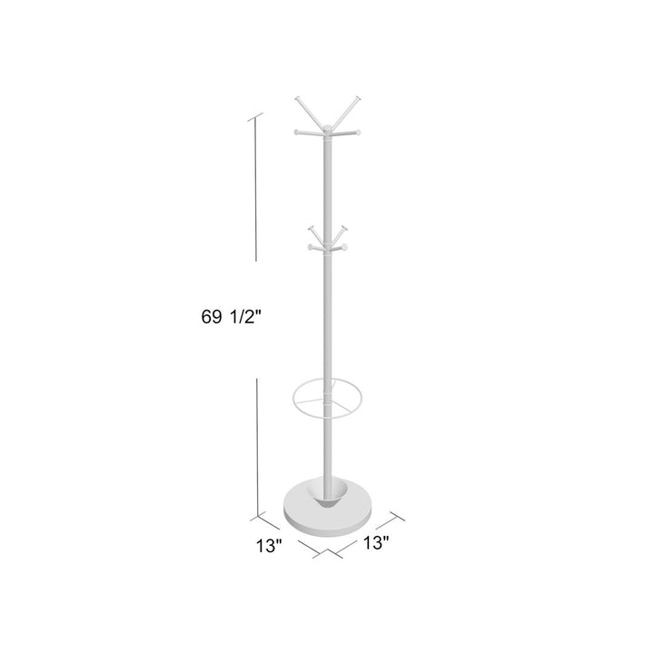 Bjoern 8 - Hook Freestanding Coat Rack in Champagne Mercer41