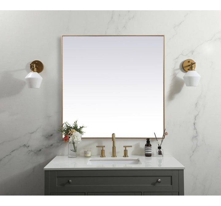 Valparaiso Accent Mirror Wade Logan® Size: 48"  x 48"  Finish: Brass