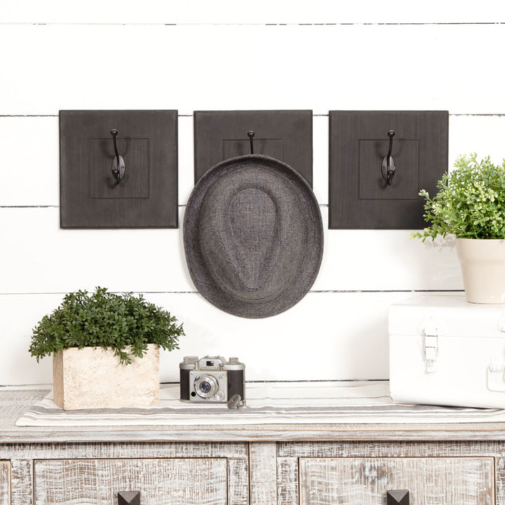 3 - Hook Wall Hook (Set of 3) Red Barrel Studio® Color: Distressed Black