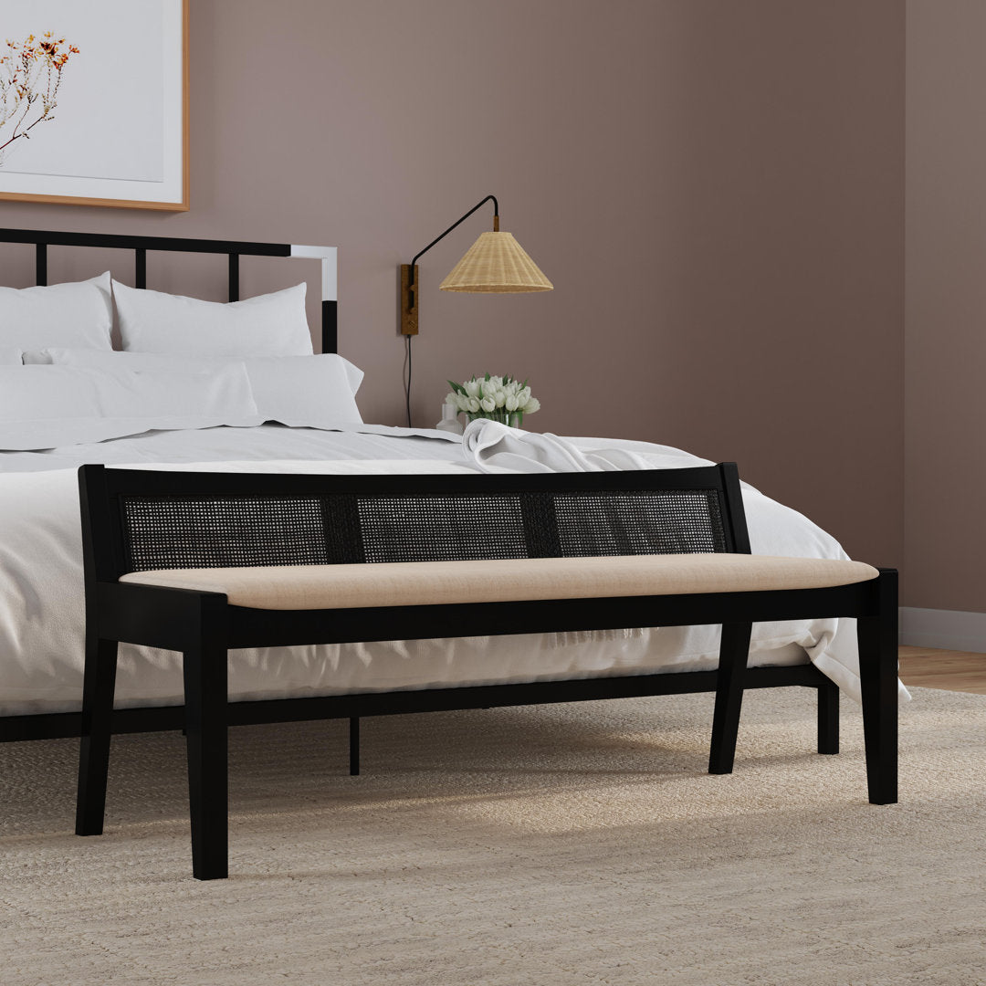 Donner Cane Back Cushioned Bench Joss & Main