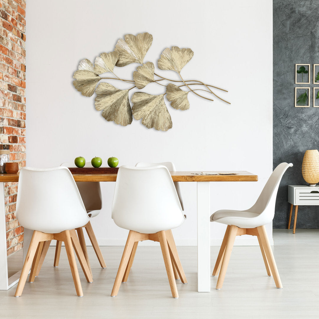 Ginko Leaves Bouquet Wall Décor Everly Quinn