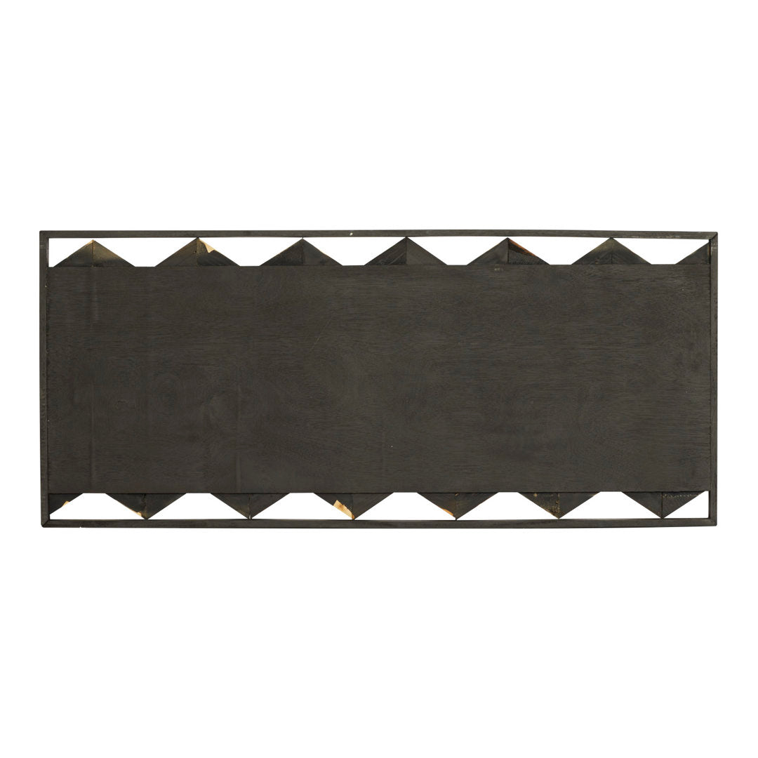Black Teak Wood Farmhouse Wall Decor, 23 X 52 X 1 Novogratz