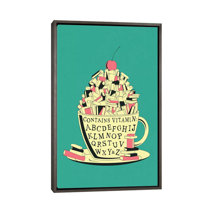 Read II Kids Framed Art East Urban Home Size: 60" H x 40" W x 1.5" D Format: Dark Rustic Gray Framed Canvas