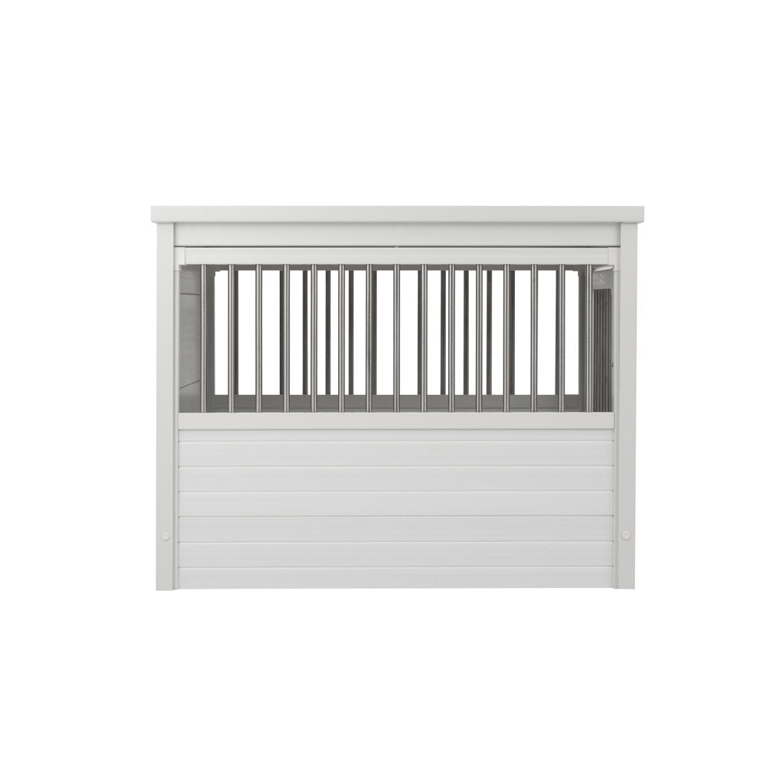 Southwick ECOFLEX® Furniture-Style Dog Crate – End Table Design Archie & Oscar™ Color: Antique White Size: Large (28" H x 24" W x 35.4" D)