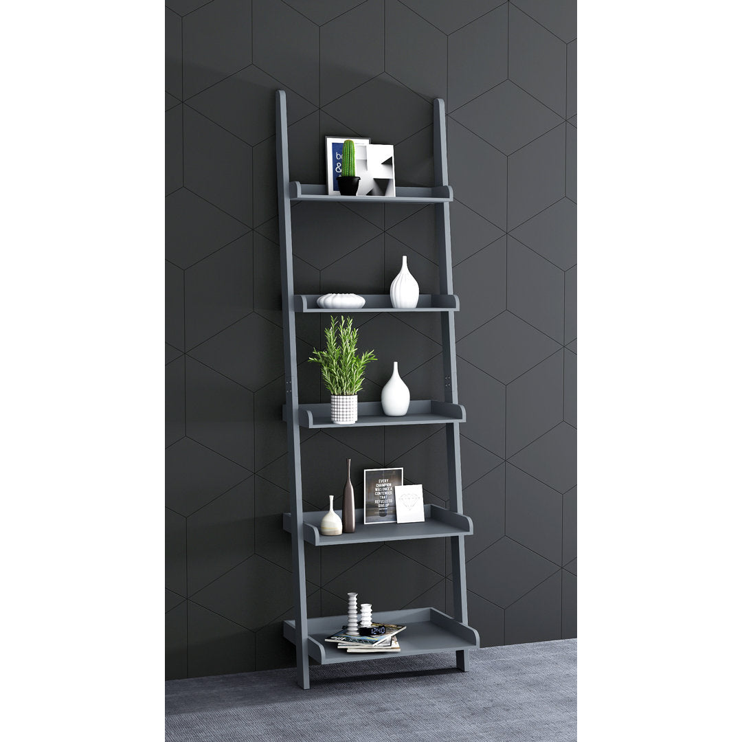 Ricardo 70" H x 21.63" W Ladder Bookcase Zipcode Design™ Color: Gray