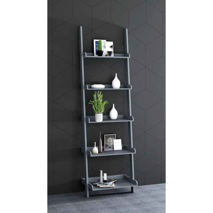 Ricardo 70" H x 21.63" W Ladder Bookcase Zipcode Design™ Color: Gray