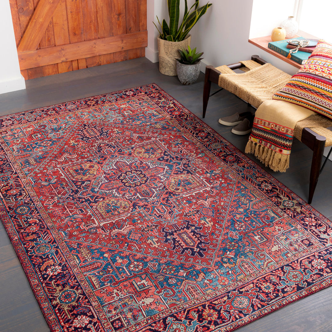 Fleckenstein Oriental Burgandy Area Rug Langley Street® Rug Size: Rectangle 9' x 12'