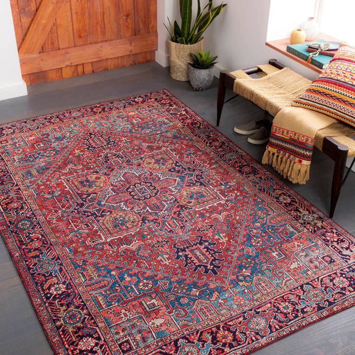 Fleckenstein Oriental Burgandy Area Rug Langley Street® Rug Size: Rectangle 9' x 12'
