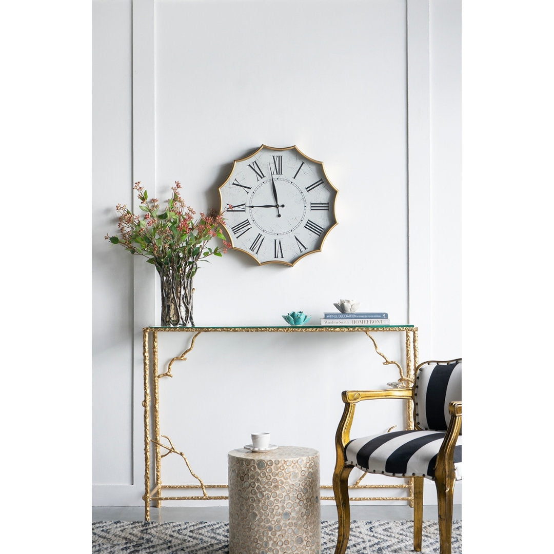 Jacqualin Metal Wall Clock House of Hampton®