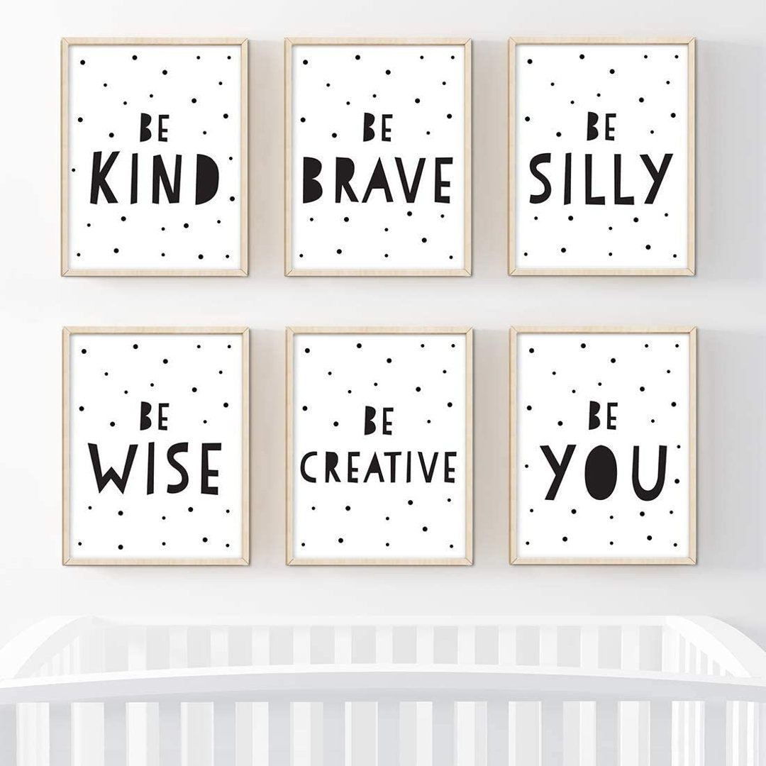 Dedmond Be Kind Brave Silly Wise Creative You 6-Piece Set Paper Print Harriet Bee