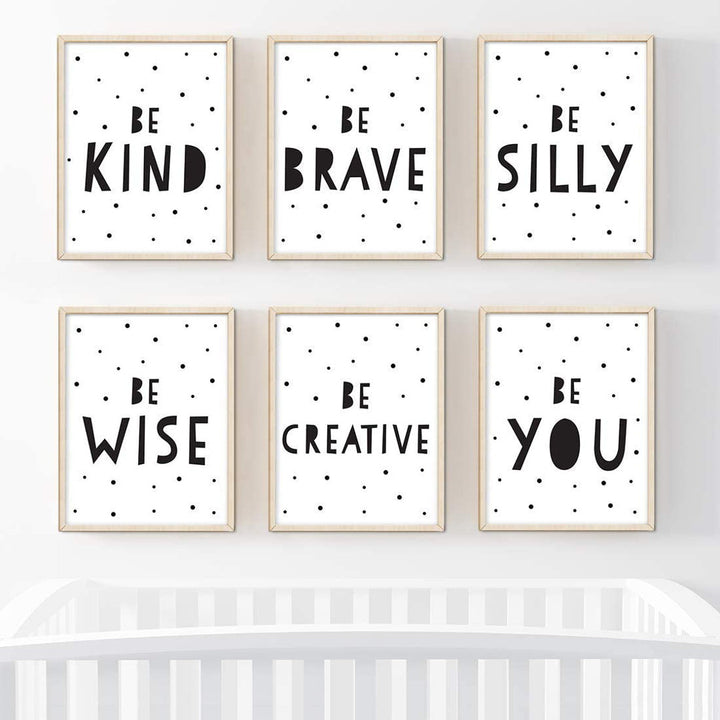Dedmond Be Kind Brave Silly Wise Creative You 6-Piece Set Paper Print Harriet Bee