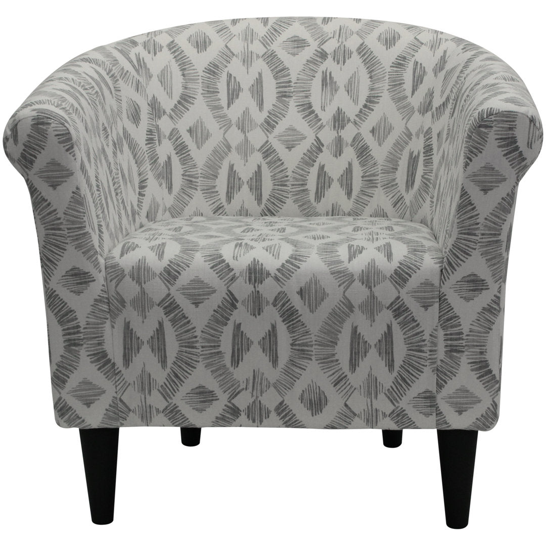 Liam 31.5" W Barrel Chair Zipcode Design™ Fabric OR Leather Type: Light Gray Microfiber/Microsuede