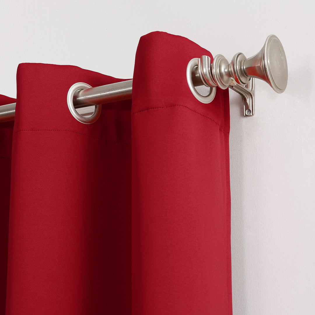Wayfair Basics Blackout Grommet Curtain Panel Wayfair Basics® Curtain Color: Red Size per Panel: 40" W x 54" L