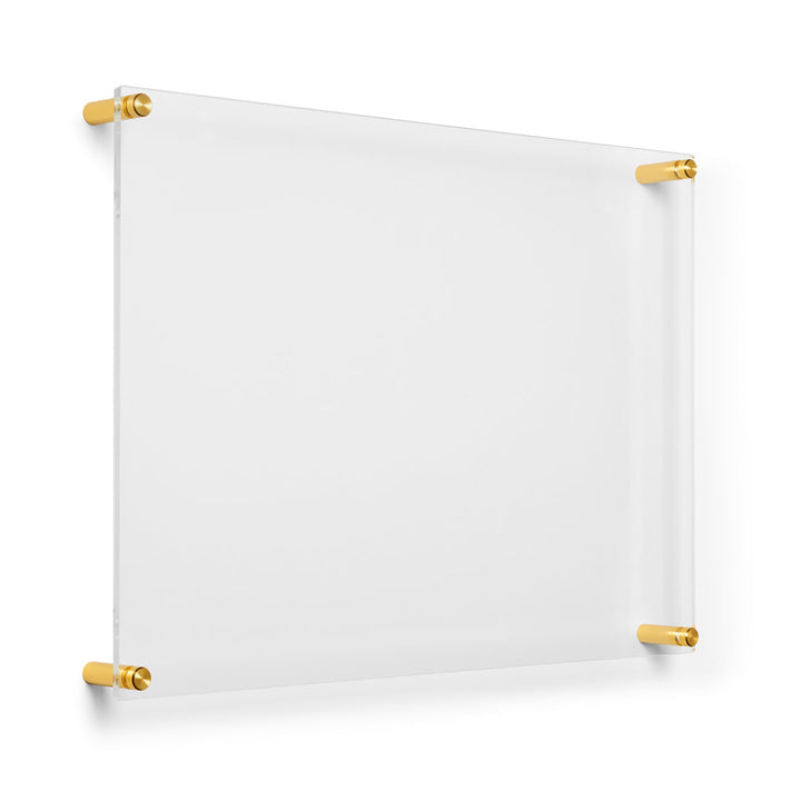 Clear UV-Grade Acrylic Modern Floating Picture Frame - Gold Wexel Art Photo Size: 11" H x 17" W