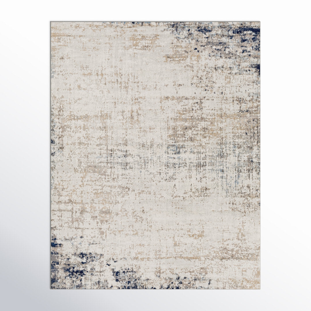 Jemison Abstract Blue/Ivory Area Rug Trent Austin Design® Rug Size: Rectangle 7'10" x 10'