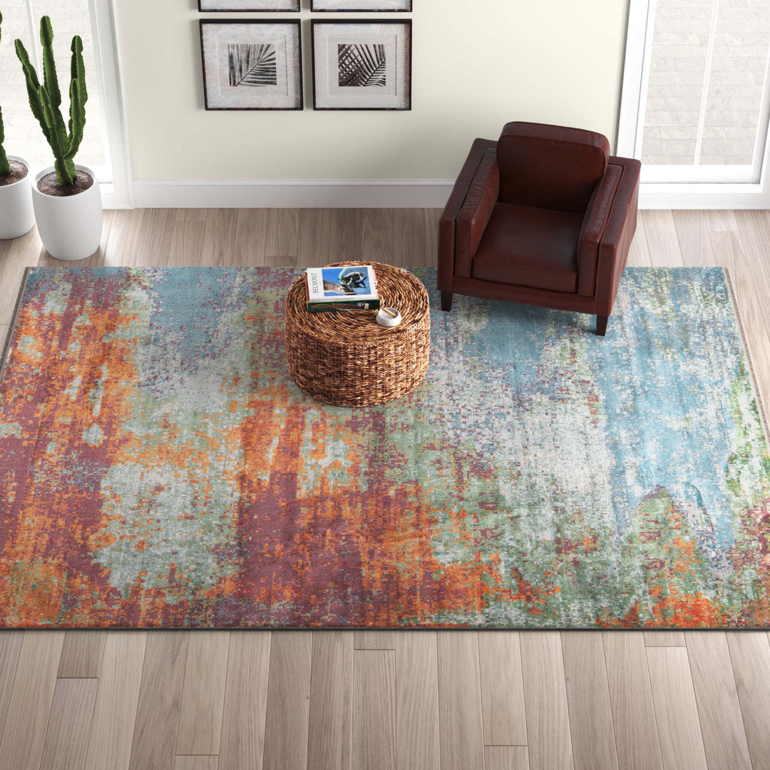 Haefner Abstract Red Area Rug Langley Street® Rug Size: Rectangle 5'5" x 8'