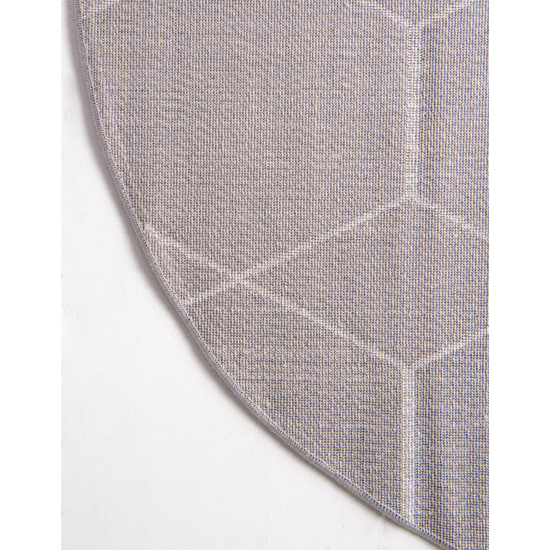 Debrodie Geometric Light Gray Area Rug George Oliver Rug Size: Round 8'