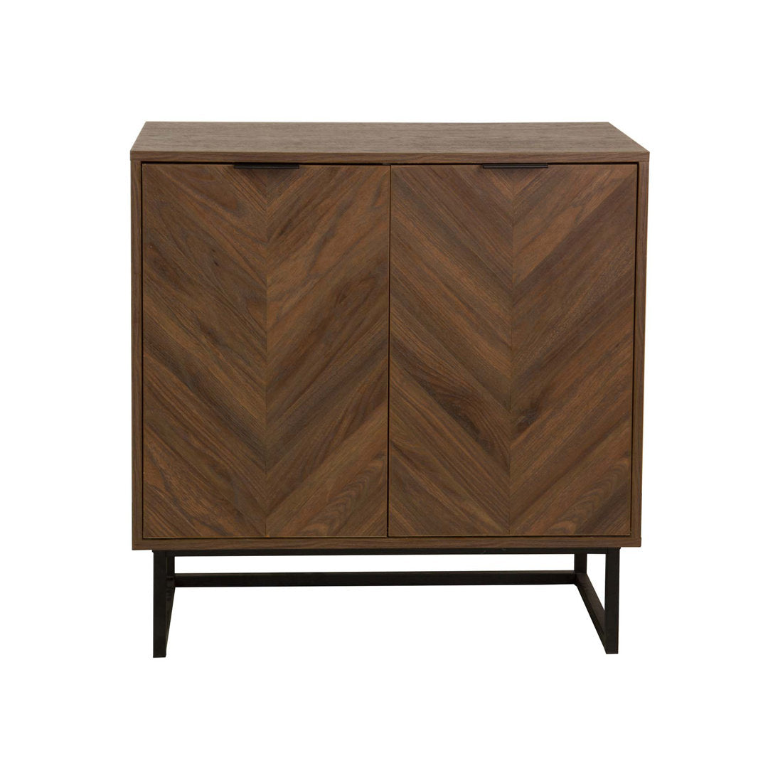 Enloe Steel 2 - Door Accent Cabinet Nathan James Color: Brown/Black