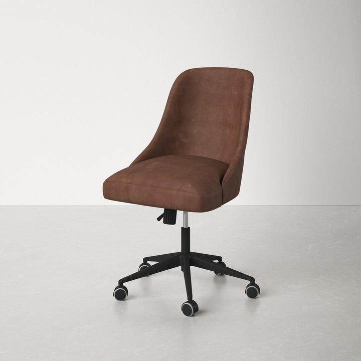 Acosta Task Chair AllModern Upholstery Color: Distressed Saddle Brown Performance Faux Leather
