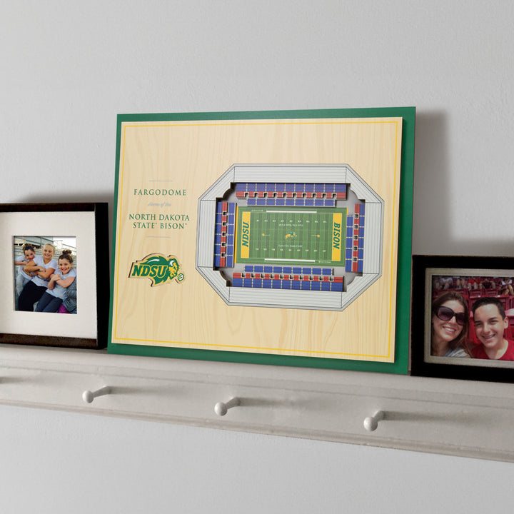NCAA 5-Layer StadiumViews 3D Wall Art YouTheFan NCAA Team: North Dakota State University
