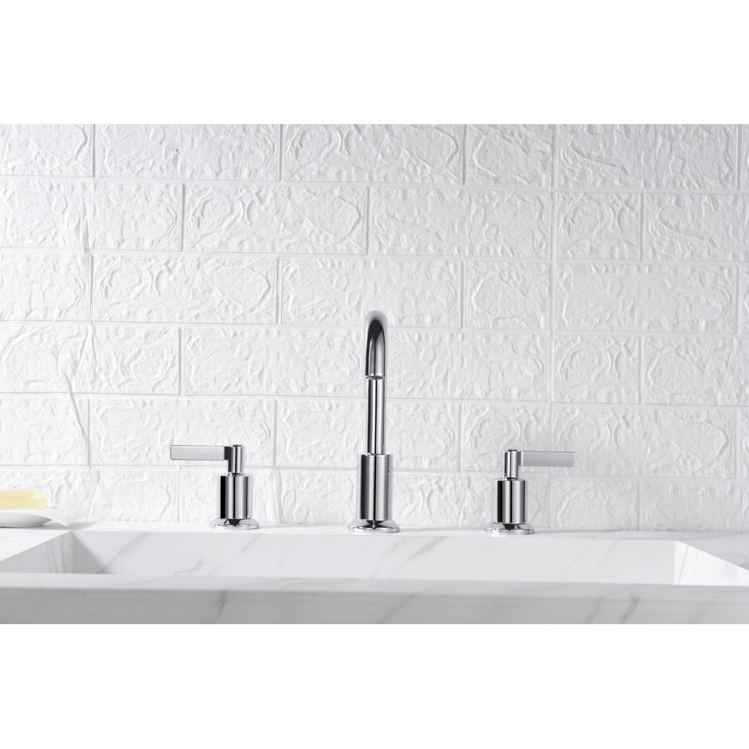 Kree Widespread Bathroom Faucet with Drain Assembly Ultra Faucets Finish: Polished Chrome