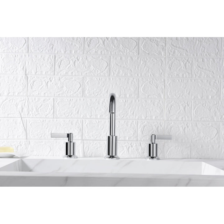 Kree Widespread Bathroom Faucet with Drain Assembly Ultra Faucets Finish: Polished Chrome