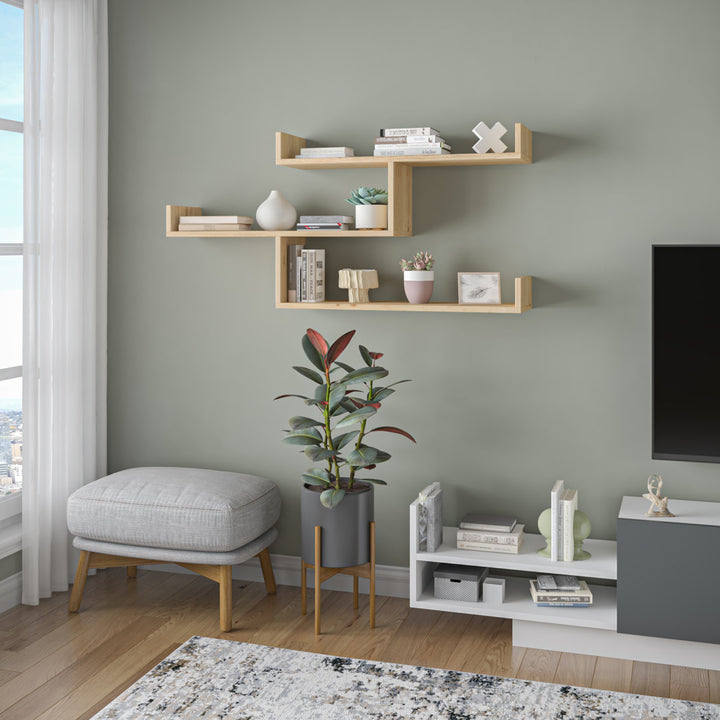 Ramage 3 Piece Accent Shelf Mercury Row® Finish: Oak