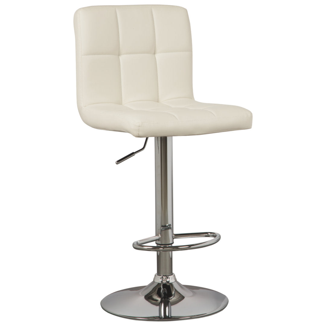 Dorotea Swivel Adjustable Height Bar Stool (Set of 2) Latitude Run® Seat Color: White