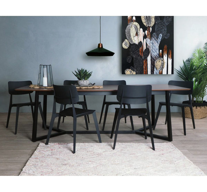 Stellar Stacking Side Chair (Set of 4) TOOU Color: Black