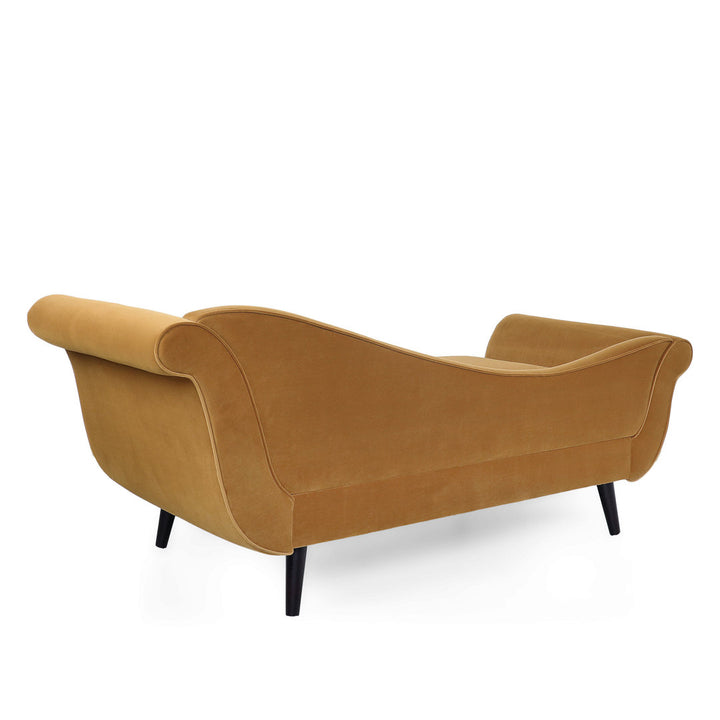 Roiled Arms Chaise Lounge Everly Quinn Fabric: Turmeric Polyester Blend
