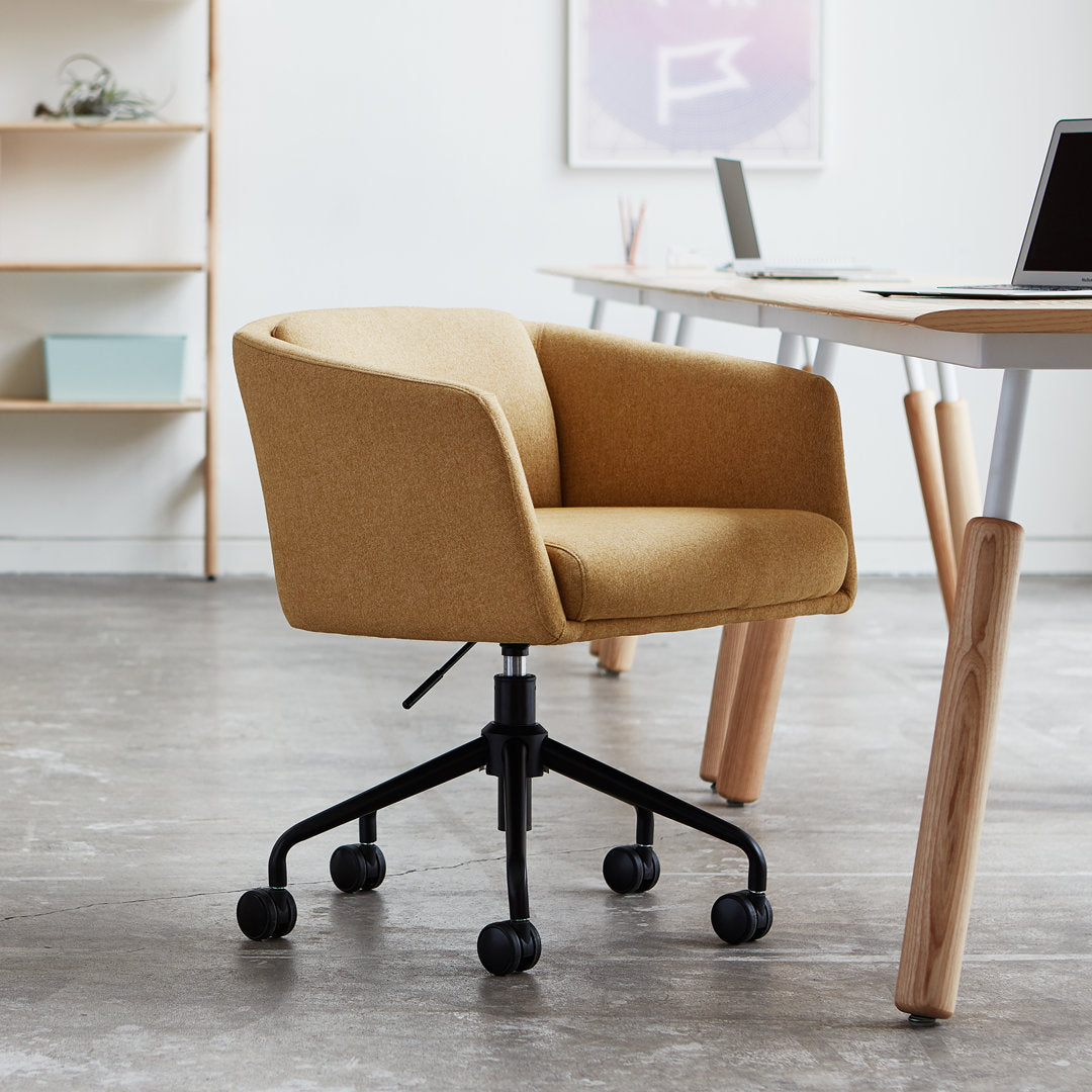Radius Chair Gus* Modern Upholstery: Stockholm Camel Performance Twill