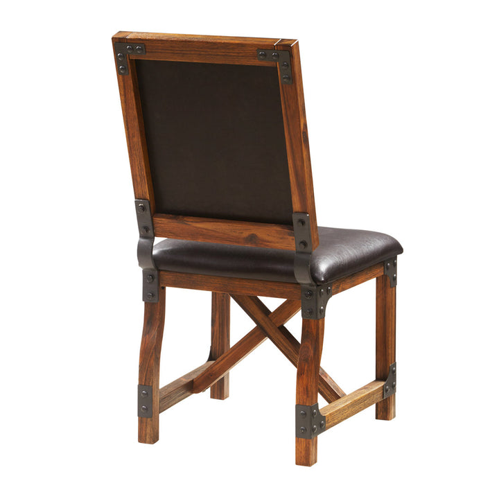 Lancaster Faux Leather Solid Wood Dining Chair Williston Forge