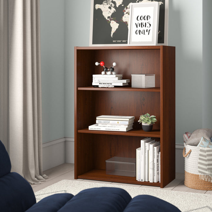 Arisztid 35.28" H x 24.57" W Standard Bookcase Lark Manor™ Color: Brook Cherry