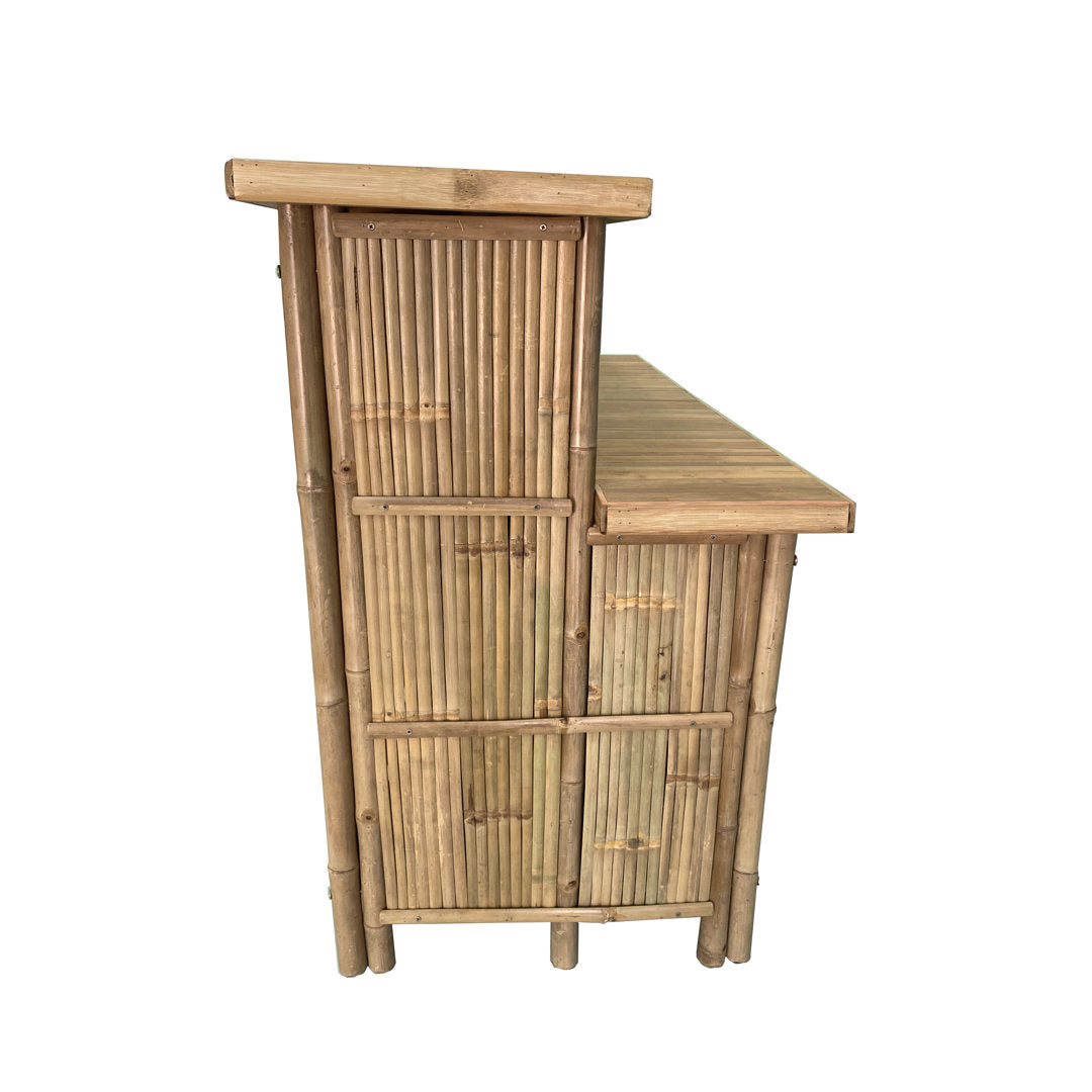 Bamboo Bar Counter With Door, 24"w X 64"l X 44"h MGP
