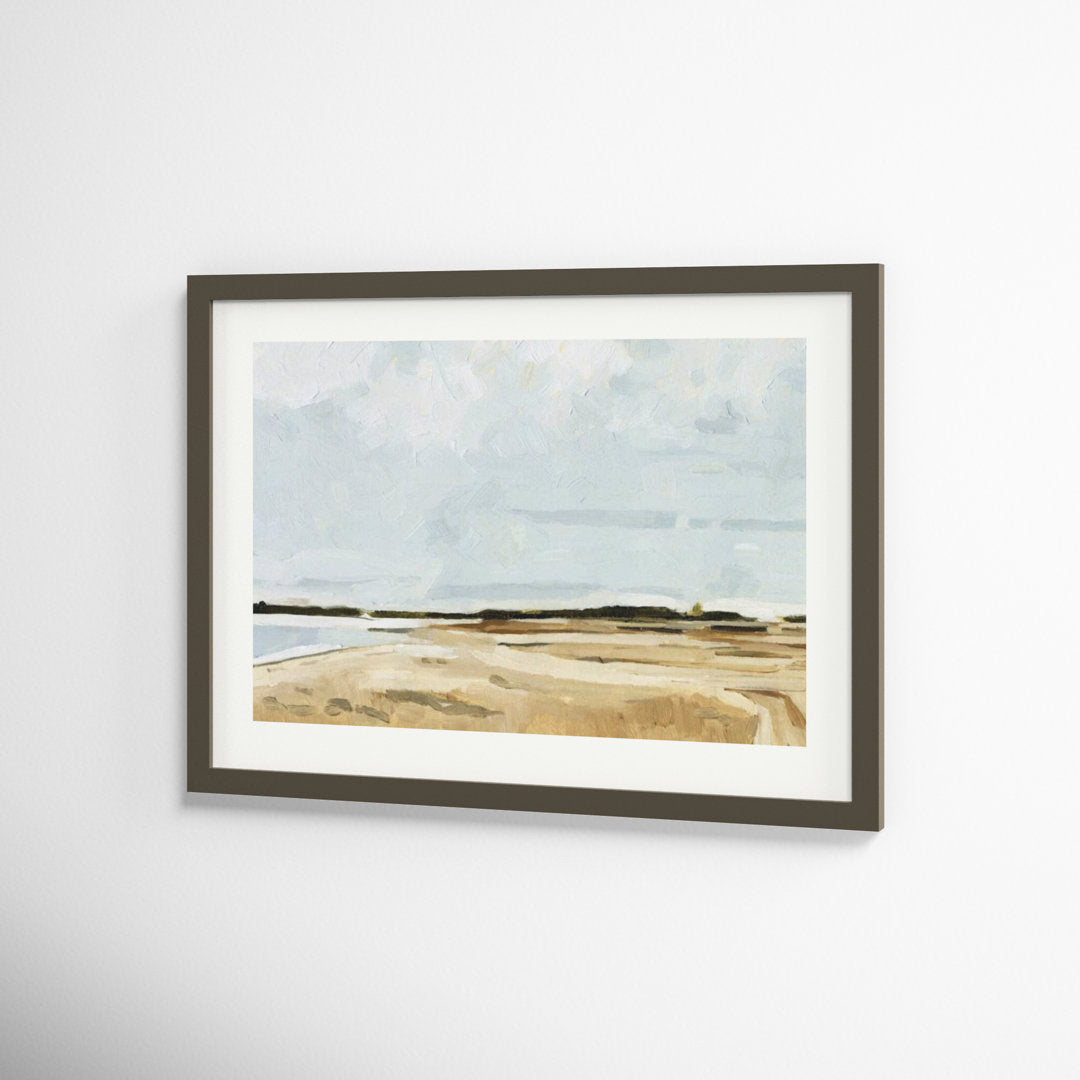 Quiet Coast I by Emma Caroline - Picture Frame Painting Print on Paper Joss & Main Size: 15" H x 20" W Format: Gray Framed Paper