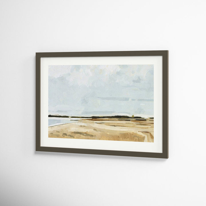 Quiet Coast I by Emma Caroline - Picture Frame Painting Print on Paper Joss & Main Size: 15" H x 20" W Format: Gray Framed Paper