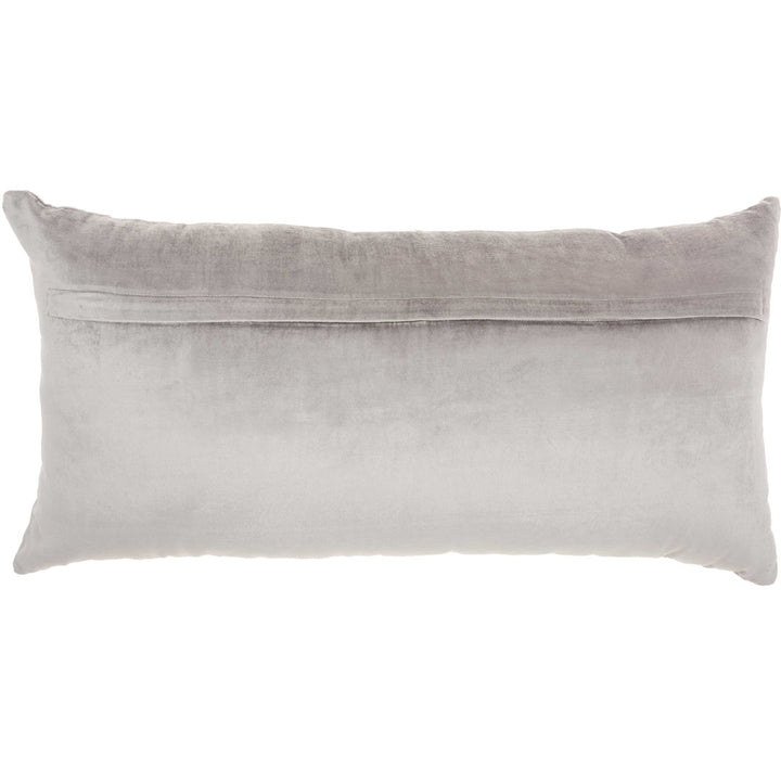 Velvet Geometric Lumbar Pillow Inspire Me! Home Décor Color: Light Gray