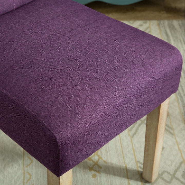 Charlotte Tufted Upholstered Parsons Chair (Set of 2) Red Barrel Studio® Upholstery Color: Purple